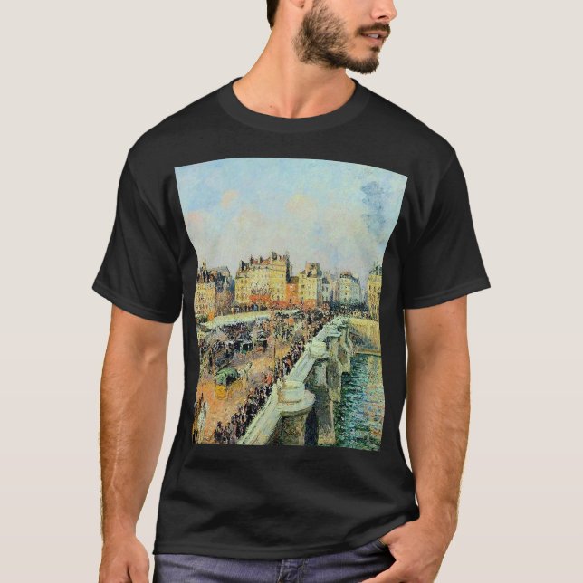 Camiseta Pont Neuf, Tarde, Sunlight Camille Pissarro (Frente)