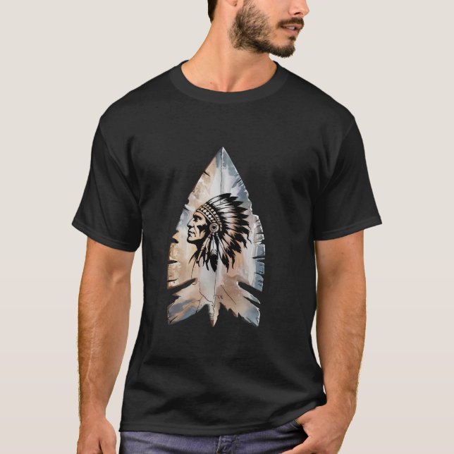 Camiseta Ponta de Flecha Caça Cabeça de Flecha Caçador de P (Frente)