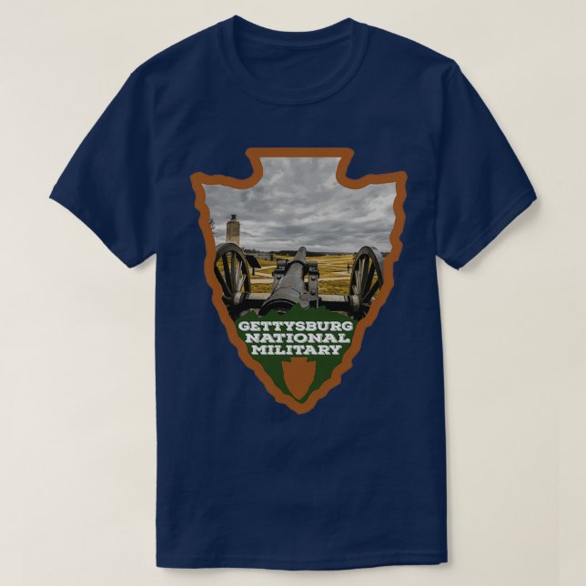 Camiseta Ponta de flecha do Parque Militar Nacional de Gett (Frente do Design)