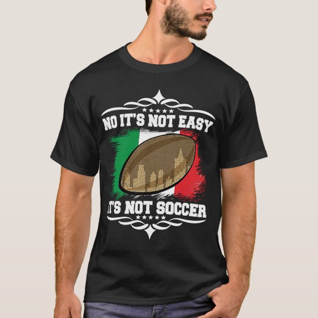 Camiseta Ponta de Rugby, Bandeira Italiana Artista Motivada (Frente)