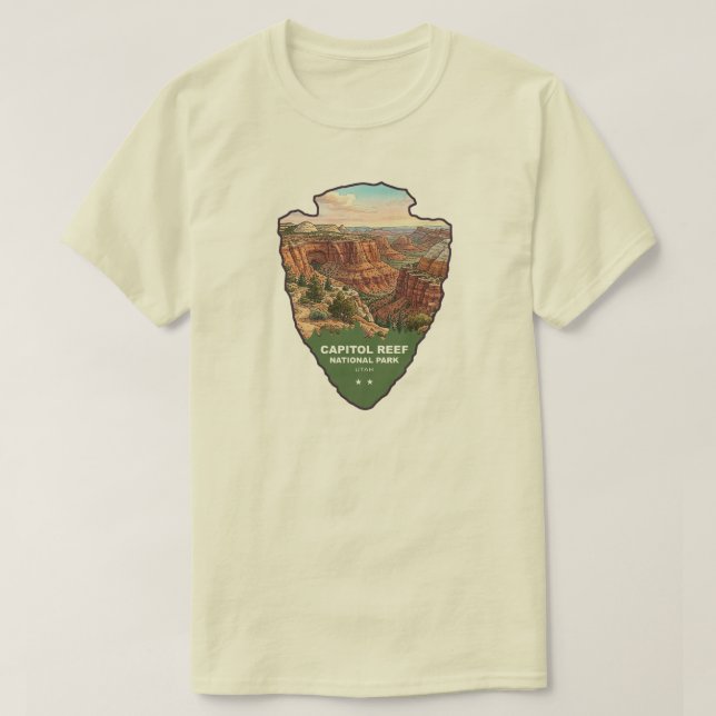 Camiseta Ponta de Seta do Parque Nacional Capitol Reef (Frente do Design)