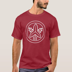 Camiseta Ponta de seta sombreada em círculo