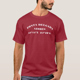 Camiseta Ponta Delgada Latitude e Longitude Shirt