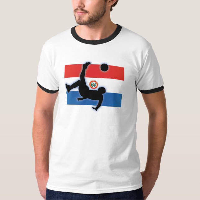 Camiseta Pontapé de bicicleta de Paraguai (Frente)