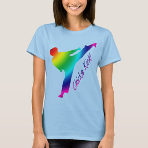 Camiseta Pontapé dos pintinhos! arco-íris
