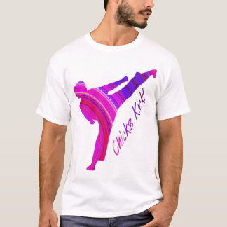 Camiseta Pontapé dos pintinhos! cor-de-rosa-multi