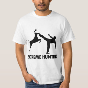 Camiseta Pontapé extremo do karaté dos cervos da caça