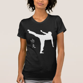 Camiseta Pontapé/Kanji altos de Kung Fu