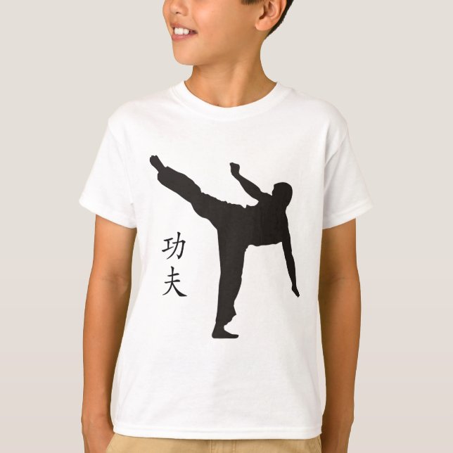 Camiseta Pontapé/Kanji altos de Kung Fu (Frente)