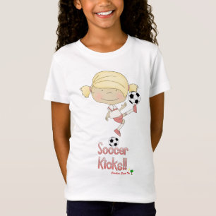 Camiseta Pontapés do futebol das meninas