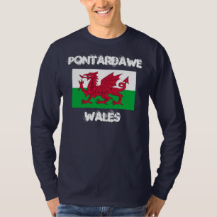Camiseta Pontardawe, País de Gales com bandeira galesa