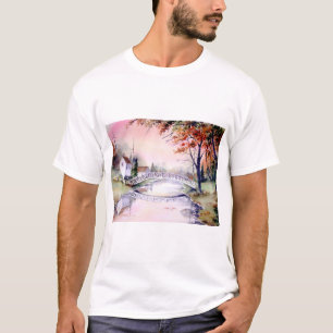 Camiseta Ponte Arranchada Nova Inglaterra - Pintura Aquarel
