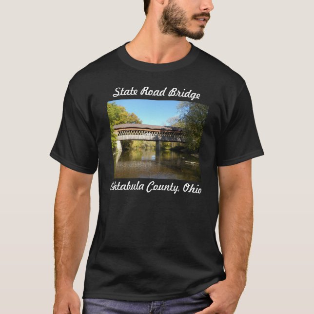 Camiseta Ponte Ashtabula County Ohio do Rd do estado (Frente)