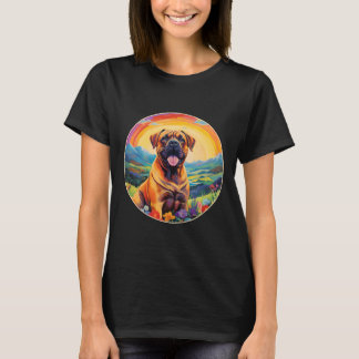 Camiseta Ponte Boerboel Rainbow Cuja Mastiff Sul-Africano f