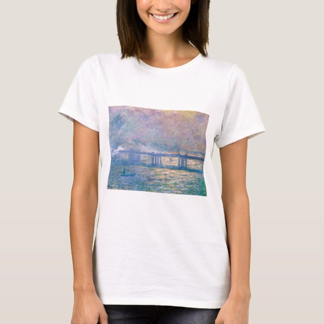 Camiseta Ponte Charing Cross por Claude Monet (Frente)