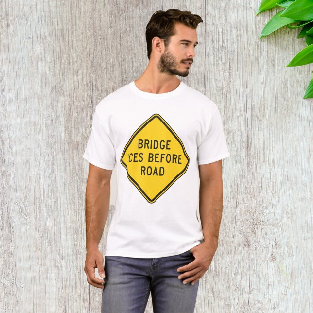 Camiseta Ponte Ciem Antes Do Sinal Rodoviário Segurança De  (Criador carregado)