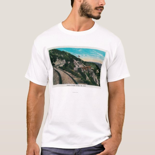 Camiseta Ponte circular famosa, Mt. LoweMt. Lowe, CA (Frente)