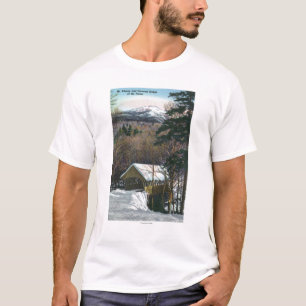 Camiseta Ponte coberta no canal no inverno