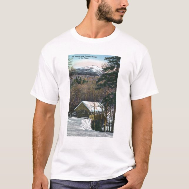 Camiseta Ponte coberta no canal no inverno (Frente)