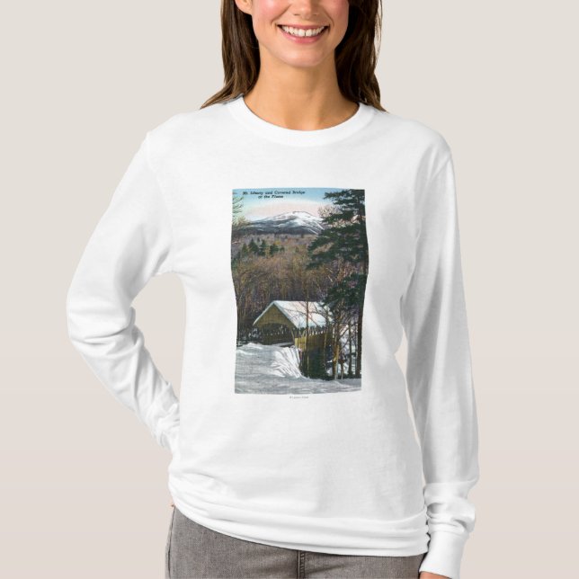 Camiseta Ponte coberta no canal no inverno (Frente)