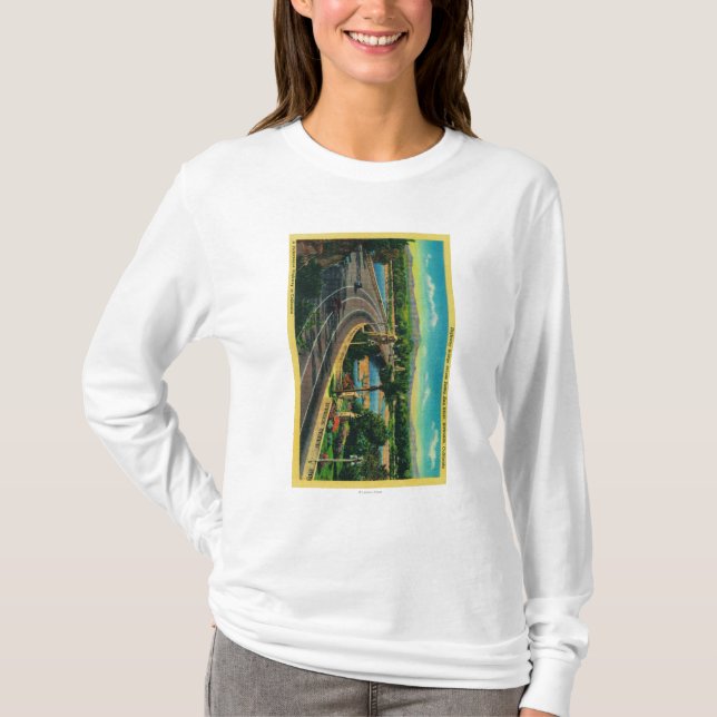 Camiseta Ponte da estrada através de Santa Ana River (Frente)