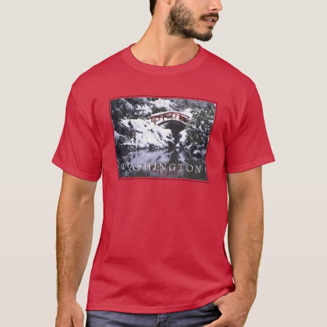 Camiseta Ponte da Lua e Lagoa no Inverno | Seattle, Washing (Frente)