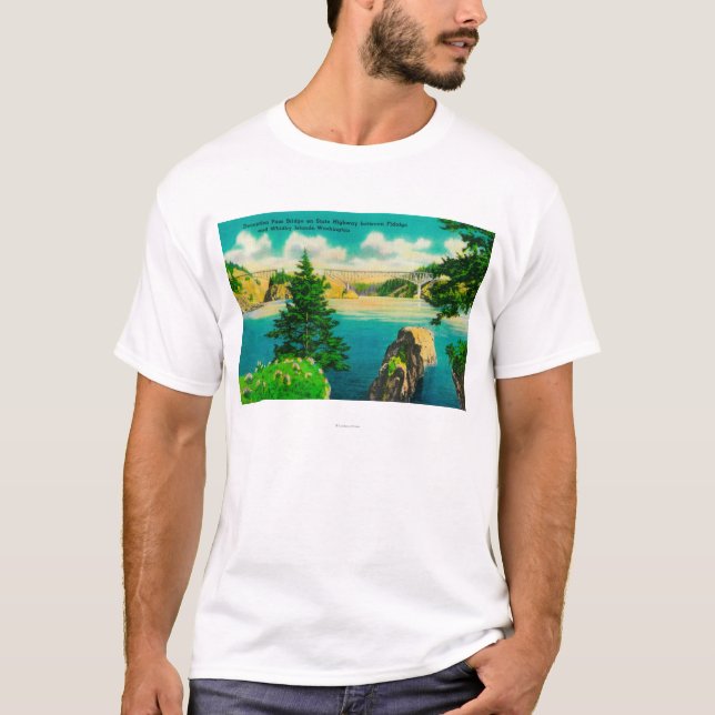 Camiseta Ponte da passagem da decepção, Fidalgo e ilha de (Frente)