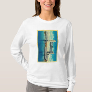 Camiseta Ponte da torre elevado para o Rio Sacramento