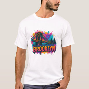Camiseta Ponte de Brooklyn Graffiti Pop Art – Urbano Colori