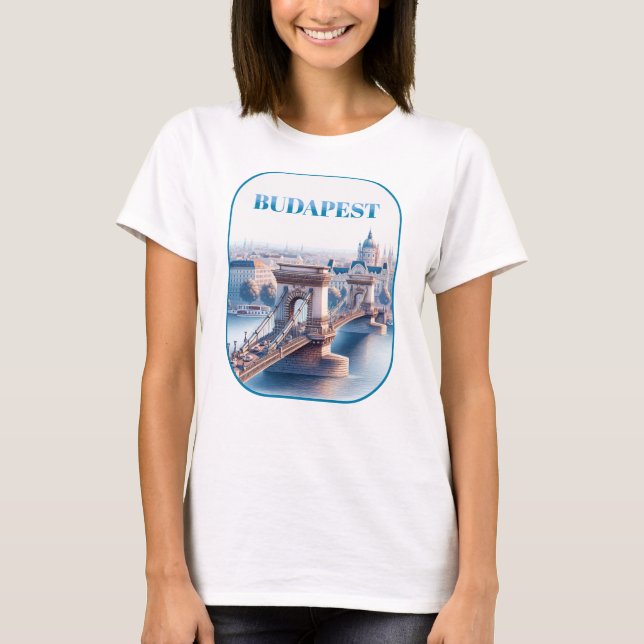 Camiseta Ponte de Cadeia Széchenyi de Budapeste (Frente)
