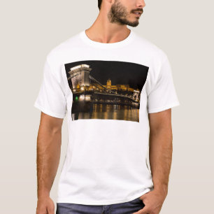 Camiseta Ponte de Corrente com o Castelo de Buda, Hungria, 