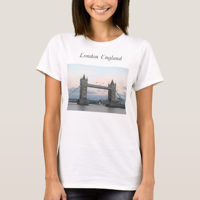 Camiseta Ponte de Londres no t-shirt das senhoras (Frente)