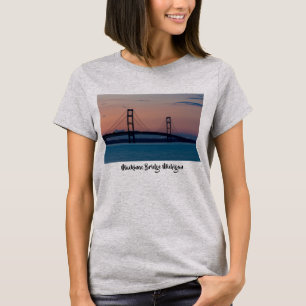 Camiseta Ponte de Mackinac no crepúsculo