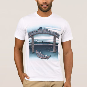 Camiseta Ponte de Mannen, Fukaga Ukiyo-e por Hokusai,