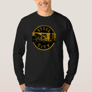 Camiseta Ponte de Steel City por Black and Dourado Burgh Me