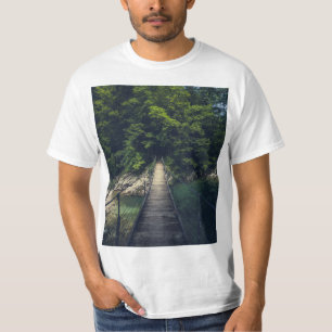 Camiseta Ponte de suspensão simples rio Idrijca, Eslovênia