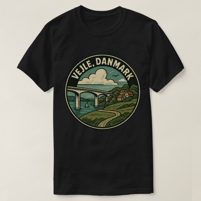 Camiseta Ponte de Vejle Dinamarca (Frente do Design)