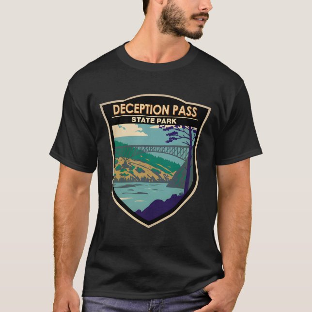 Camiseta Ponte Deception Pass State Park Washington (Frente)