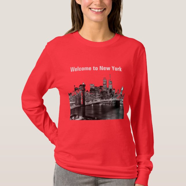 Camiseta Ponte do Brooklyn em Nova Iorque (Frente)