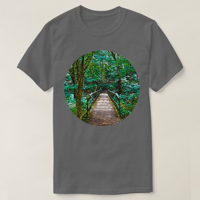 Camiseta Ponte do Lago Hiking Radnor (Frente do Design)