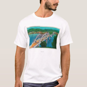 Camiseta Ponte do rio de Umpqua em Reedsport, Oregon
