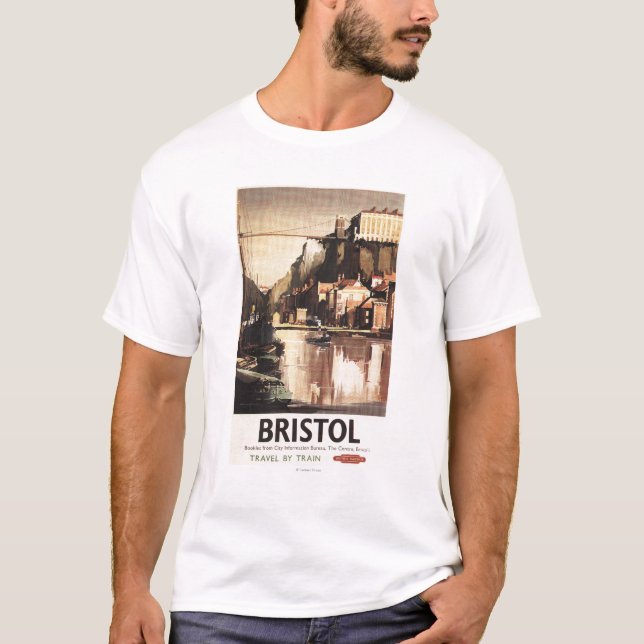 Camiseta Ponte e barcos de suspensão de Clifton (Frente)
