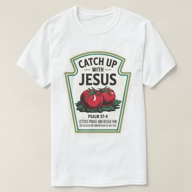 Camiseta Ponte em dia com Jesus (Frente do Design)