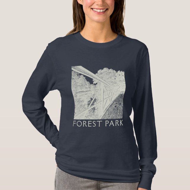 Camiseta Ponte Forest Park, manga longa (Frente)