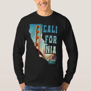 Camiseta Ponte Golden Gate Lembrança Mapa de São Francisco