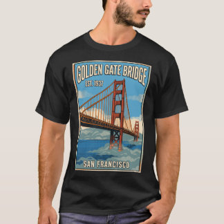 Camiseta Ponte Golden Gate São Francisco Viagem Vintage Po