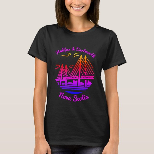 Camiseta Ponte Halifax e Dartmouth Nova Scotia (Frente)