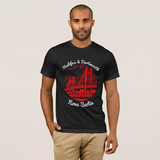 Camiseta Ponte Halifax e Dartmouth Nova Scotia (Frente Completa)