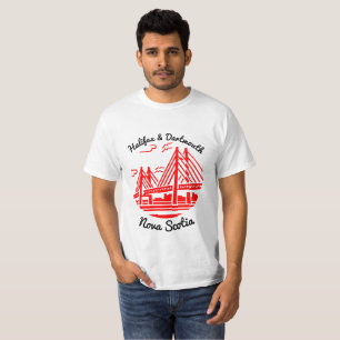 Camiseta Ponte Halifax e Dartmouth Nova Scotia