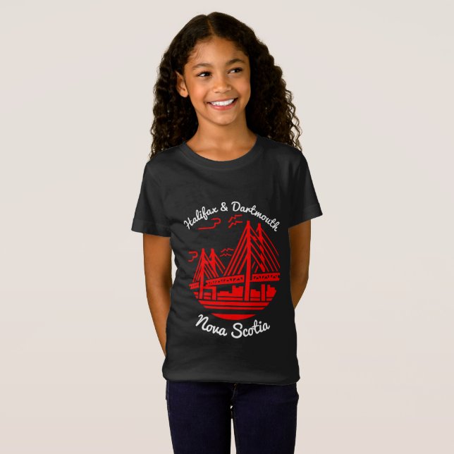 Camiseta Ponte Halifax e Dartmouth Nova Scotia (Frente Completa)